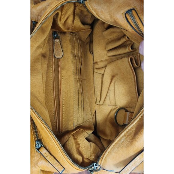 C & C California Leather Bag Satchel Crossbody Tote Bag British Tan - Picture 15 of 16